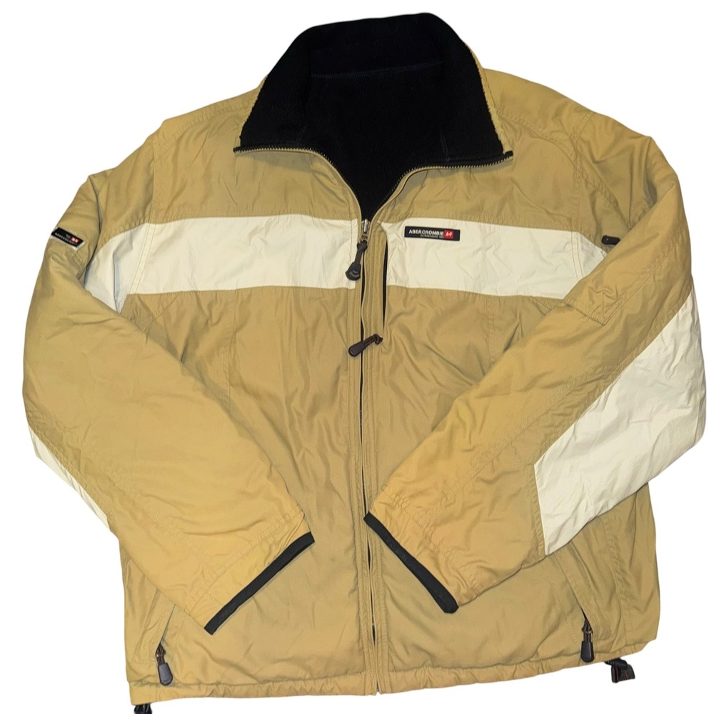 Abercrombie & Fitch Y2K Vintage Mens XL Fleece Lined Technical Jacket Colorblock